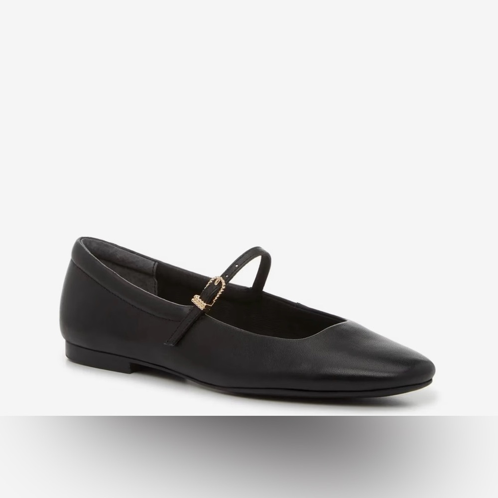 Dolce Vita Aileen black leather Mary Jane flats